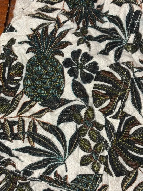 ANA Tropical Print Drawstring Shorts Size Large Pineapple Botanical Summer - Picture 4 of 6